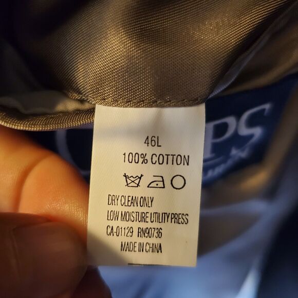 Chaps Corduroy Blazer Mens 46L Brown 2 Button Sport Coat Jacket Ralph Lauren - Picture 9 of 9